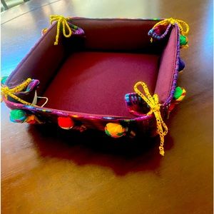 Guatemalan hand-embroidered bread basket